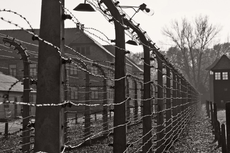 Cancello ferrato di un campo di prigionia tedesco