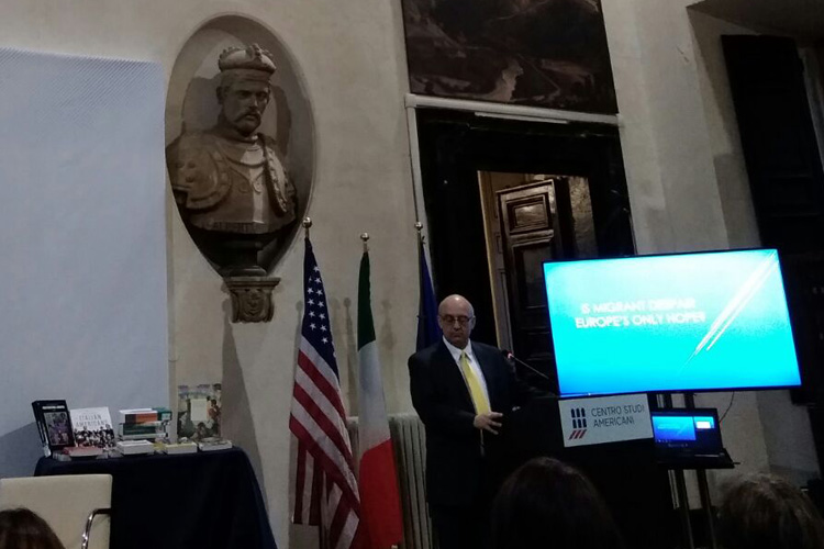 Relatore al convegno presso centro studi americano