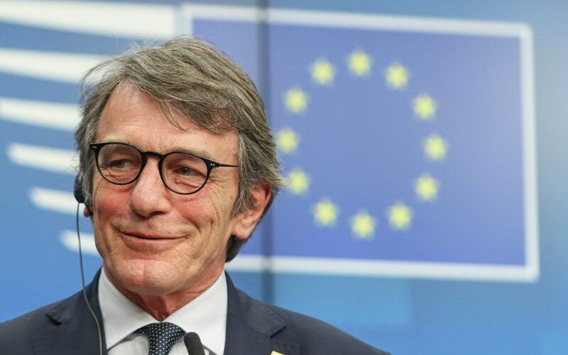 Foto di David Maria Sassoli al Parlamento europeo